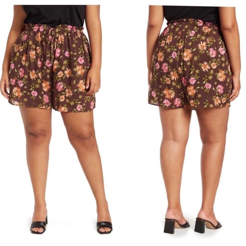 DR2 by Daniel Rainn Elastic Waist Floral Print Shorts Sz. 1X